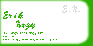 erik nagy business card